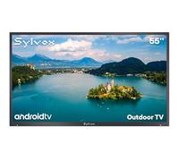 SYLVOX 55 Pouces TV Extérieur Étanche IP55, Smart Android Téléviseur 4K UHD 2000 Nits HDR10, DVB-T2/S2/C, HBBTV, WiFi, Assistant Vocal, Outdoor Television pour Pool, Jardins, Terrasse (Pool Pro)