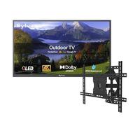 SYLVOX 65" TV Extérieur et Support Mural pour Téléviseur - QLED 4K UHD 1000Nits, Smart Google Outdoor TV Étanche IP55, Google Assistant, pour Pool/Jardins/Terrasse (Deck Pro 2.0 QLED)
