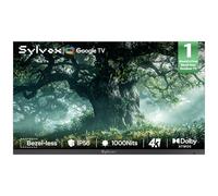 SYLVOX 65" TV Extérieur - Frameless 4K UHD 1000Nits for Outside, Smart Google Outdoor TV Étanche IP56, Dolby Atmos, Wi-FI et Assistant, Bluetooth, Idéal pour Jardins, Terrasses (Frameless/2026)