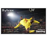 SYLVOX 75 Pouces TV Extérieur, 120 Hz | 4K UHD 1000 nits, Smart Google Téléviseur, Dolby Atmos, HDMI 2.1 et Wi-FI 5G, Résistant aux Intempéries Étanche IP55 - Outdoor Gaming TV (Modèle 2025)