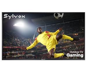 SYLVOX 75 Pouces TV Extérieur, 120 Hz | 4K UHD 1000 nits, Smart Google Téléviseur, Dolby Atmos, HDMI 2.1 et Wi-FI 5G, Résistant aux Intempéries Étanche IP55 - Outdoor Gaming TV (Modèle 2025)