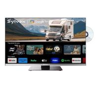 SYLVOX Limo-24"" (61cm)-TV 12V/240V-Google TV-1080P-Lecteur DVD-Google Assistant-Rés. Vibrations-3 Tuner-Cadre Ultra Fin-Pour Camping