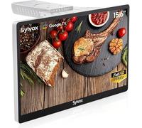 SYLVOX TV Pliable 15,6" (40 cm) - Smart Google TV Full HD 1080P, Écran Pivotant +/-45°, Pliage 90°, WiFi/Bluetooth, DVB-T2/C/S2, DC12V - pour Cuisine, Chambre, Camping-Car (Garantie 2 Ans)