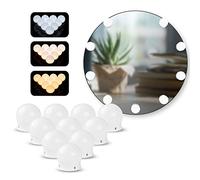 sylvwin Lampe Miroir Maquillage,Lampe pour Miroir Cosmetique Hollywood avec 5 Modes de Couleur et 10 Ampoules Lumieres de Dimmable pour Miroir de Maquillage et Coiffeuse