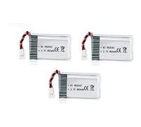 Syma - Lot de 3 batteries rechargeables 850mAh 3.7V Lipo pour drones quadricoptères X5SC X5SW - Dimensions 48.5 x 29.5 x 14.50mm, Argent G