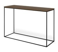 Symbiosis Gerda, Console, Noyer et pieds métal noir, 120x40x76 cm