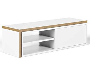 Symbiosis Move Tv, Blanc et chants en contreplaqué 110x35x32 cm
