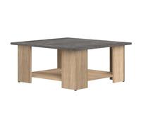 Symbiosis Square Table Basse Chêne Naturel et Béton 67x67x30,5 cm