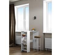 SYMBIOSIS Table Bar Gavarnie, Blanc, 94x40x101 cm (LxPxH)
