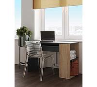 Symbiosis Yale Bureau Noir et Chêne Naturel 113,9x50x75,5 cm