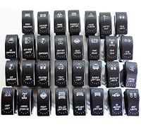 Symbol Interrupteur à bascule Wippschalter pour Auto, Bateau, Véhicule Utilitaire, Camion, Éclairage 12V 24V (Éclairage de travail arrière - Feux de travail LED JJ36)