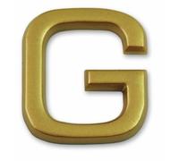 Symbol LD37G Lettre G dorée adhésive hauteur 37 mm