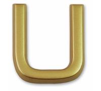 Symbol LD37U Lettre U dorée adhésive hauteur 37 mm