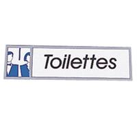 Symbol PSC19 Plaque polycarbonate adhésive 160 x 50 mm Toilettes mixtes