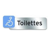 Symbol PSC20 Plaque polycarbonate adhésive 160 x 50 mm Toilette handicape