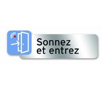 Symbol PSC6 Plaque polycarbonate adhésive 160 x 50 mm Sonnez et Entrez