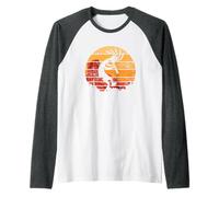 Symbole amérindien Dansant Kokopelli du sud-Ouest des États-Unis Manche Raglan
