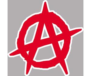 Symbole anarchie détouré (10x10cm) - Autocollant/Sticker