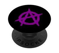 Symbole anarchiste Feminisme Politique Anarchy Femme Droite PopSockets PopGrip Interchangeable