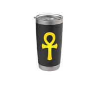 Symbole Ankh/Symbole de vie spirituelle égyptienne antique Gobelet isotherme en acier inoxydable double paroi