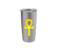 Symbole Ankh/Symbole de vie spirituelle égyptienne antique Gobelet isotherme en acier inoxydable double paroi