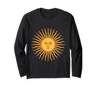 Symbole Astrologie Solaire Vintage Visage du Soleil céleste Manche Longue