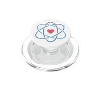 Symbole Atomique avec cœur - Enseignant Scientifique Amoureux de la Science PopSockets PopGrip pour MagSafe