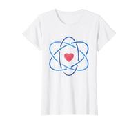 Symbole Atomique avec cœur - Enseignant Scientifique Amoureux de la Science T-Shirt Graphique avec Valeur