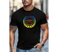 Symbole berbère rouge vibrant, entouré de l'inscription Je suis Amazigh et d'une couronne de laurier colorée, sur ce teeshirt homme et .Idéal pour affirmer son identité et son style ! Découvrez notre