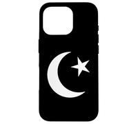 Symbole Blanc de l'islam Croissant de Lune et étoile Minimaliste Coque pour iPhone 16 Pro