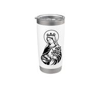 Symbole catholique de Sainte Elisabeth de Thuringe Gobelet isotherme en acier inoxydable double paroi