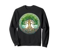 Symbole celtique arbre de vie avec nœud vert Sweatshirt