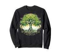 Symbole celtique arbre de vie avec nœud vert Sweatshirt