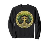 Symbole celtique arbre de vie avec nœud vert Sweatshirt
