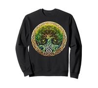 Symbole celtique arbre de vie avec nœud vert Sweatshirt