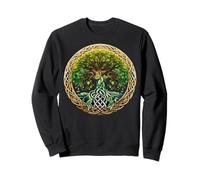 Symbole celtique arbre de vie avec nœud vert Sweatshirt
