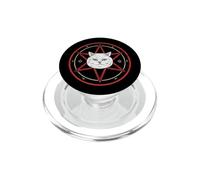 Symbole Chat Occulte Cercle Sombre Vieilli PopSockets PopGrip pour MagSafe