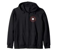 Symbole Chat Occulte Cercle Sombre Vieilli Sweat à Capuche