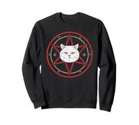Symbole Chat Occulte Cercle Sombre Vieilli Sweatshirt