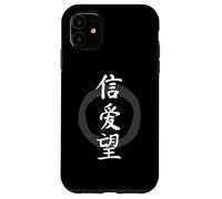 Symbole Chinois pour la Foi, l'amour, l'espoir, Le caractère hanzi chrétien Coque pour iPhone 11