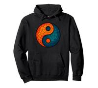 Symbole chinois YinYang Yoga Méditation Vitrail Sweat à Capuche