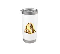 Symbole chrétien Alpha Omega Gobelet isotherme en acier inoxydable double paroi