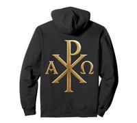 Symbole chrétien: Chi Rho - Alpha Omega - Jésus-Christ Sweat à Capuche
