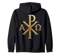Symbole chrétien: Chi Rho - Alpha Omega - Jésus-Christ Sweat à Capuche