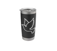 Symbole colombe de la paix Gobelet isotherme en acier inoxydable double paroi
