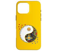 Symbole coloré de Yoga Qi Gong Tao Yin Yang Lotusflower Coque pour iPhone 16 Pro Max