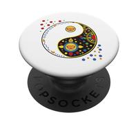 Symbole coloré pour tao Yin et Yang qi Gong ou Tai chi PopSockets PopGrip Adhésif
