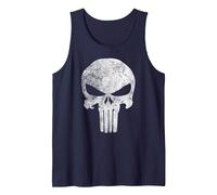Symbole Crâne Marvel Punisher Distressed Débardeur, Homme, Bleu Marine, M