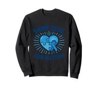 Symbole cœur de Sensibilisation au Puzzle Bleu Sweatshirt