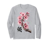 Symbole d'âme en Fleur de Cerisier avec Branches Roses et pétales Manche Longue